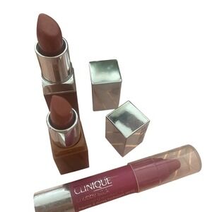 Clinique Lipstick Bundle –‎ Bare Pop, Nude Pop & Chubby Stick Woppin' Watermelon